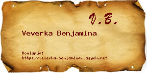 Veverka Benjamina névjegykártya